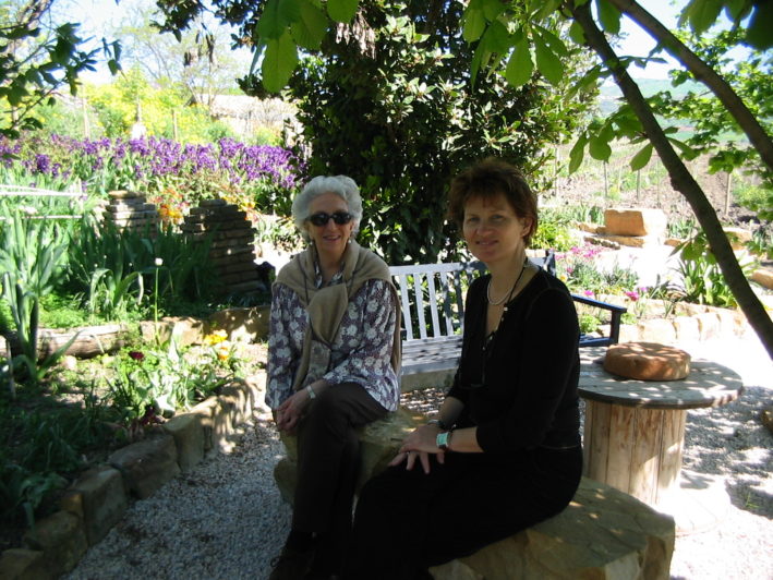 Anna and Peggy in the shade